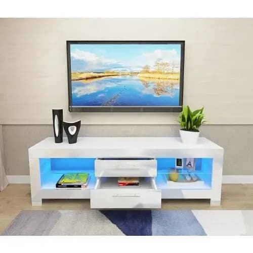 Modern Gloss Tv Stand With Led Light