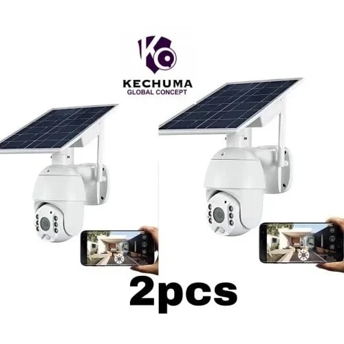 Solar Powered 4g Simcard Ptz Cctv Camera With Wireless Connection - 2 Pieces