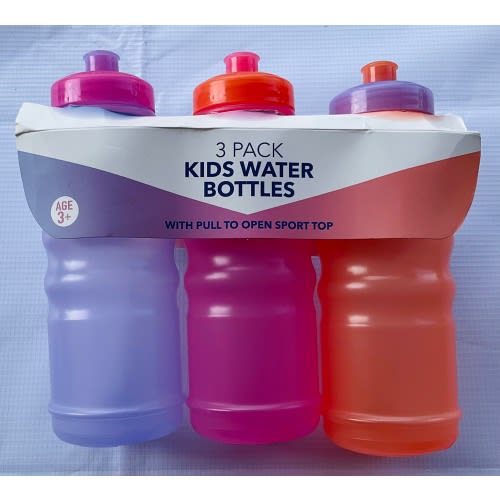 3 Pack Sports Water Bottles- Multicolor