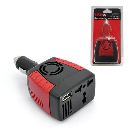 Power Inverter With USB Port - 150W - Red
