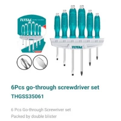 Total Go-through Mechanical Screwdriver Set - 6pcs