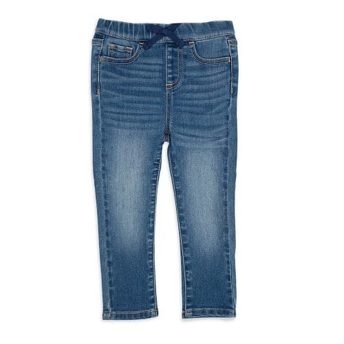 Baby And Toddler Girls Knit Skinny Jeans Denim - Medium Dark Enzyme