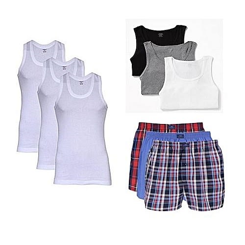 Men's Combo Of Boxers And Singlets