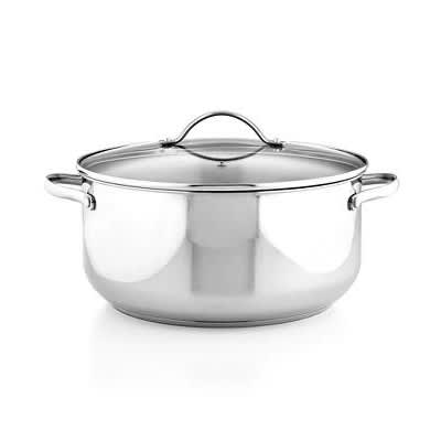 Stainless Steel 8quart Casserole With Transparent Lid 10.5" Depth Is 5.75"