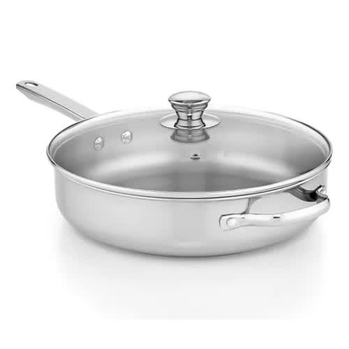 Non-stick Chef's Choice 4-quart Stainless Saute Pan With Lid