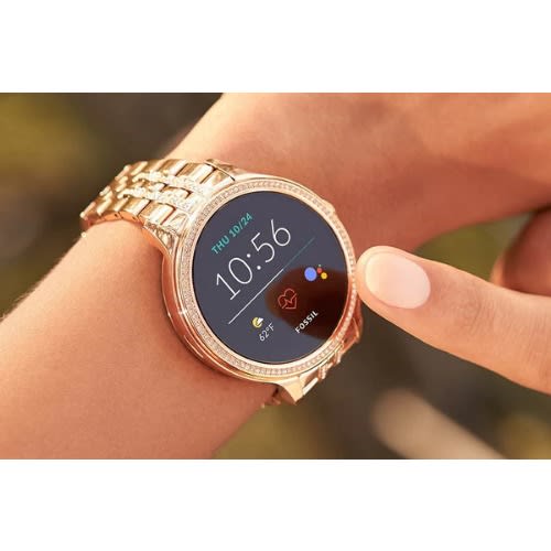 Fossil Glitter Ladys Bluetooth Calling Smartwatch - Rose Gold