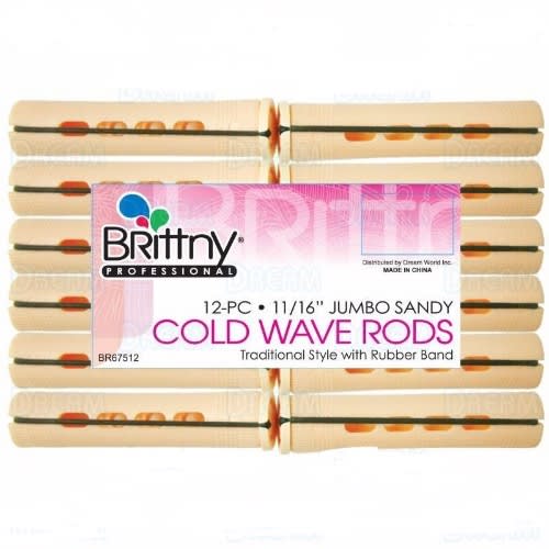 Cold Wave Rods Hair Rollers - 12Pieces 11/16 Jumbo