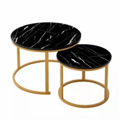 Round Nordic Center Table - Black - 120cm
