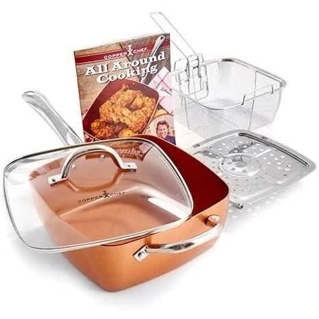 5 In 1 Copper Chef Square Pan