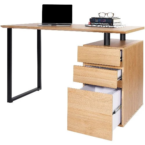 Mobile Computer Desk With Storage And File Cabinet