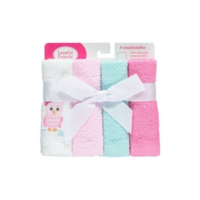 Luvable Friends 4 In 1 Baby Wash Cloth - Multicolour