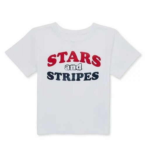 Americana Kids Short Sleeve T- Shirt - White