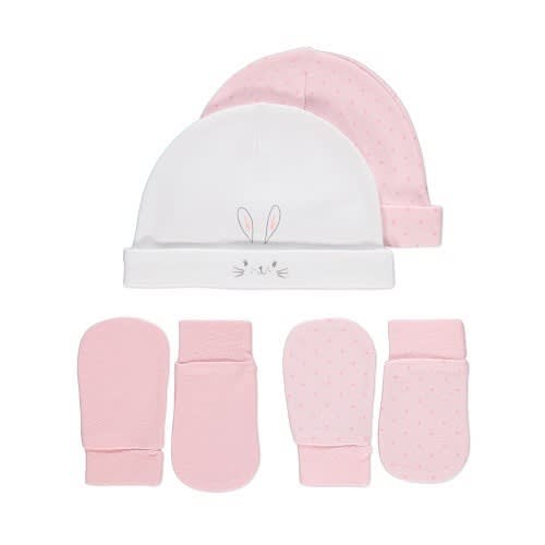 Baby Hats and Mittens - 2 Pairs