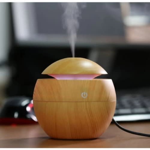 Color Changing Led Ultrasonic Aroma Humidifier - Round