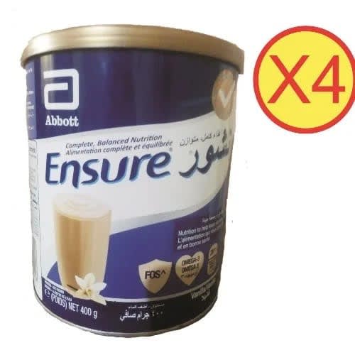 Ensure Meal Replacement And Heart-friendly Nutrition Powder - 400g x 4 Tins