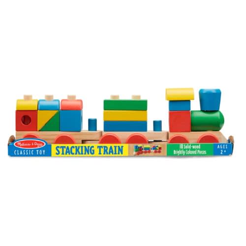 Stacking Train - Classic Wooden Train Set, 18-piece By Melissa & Doug