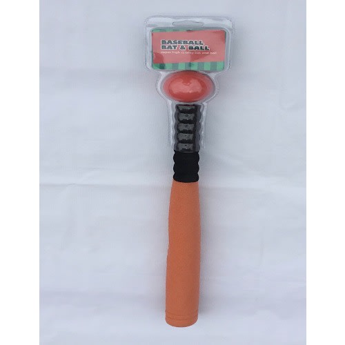 24" Baseball Bat With Ball - Orange