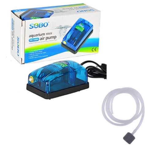 Aquarium Catfish Breeding Oxygen Air Pump + 1 Meter Hose And Air Stone