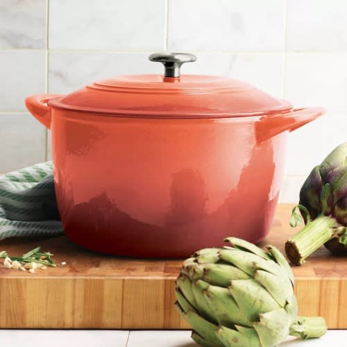 Tramontina Enameled Cast Iron 7-quart Covered Round Dutch Oven - Persimmon