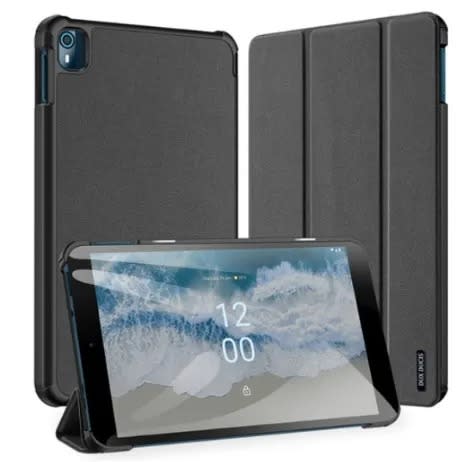 Leather Flip Case For Nokia Tab T10 - Black