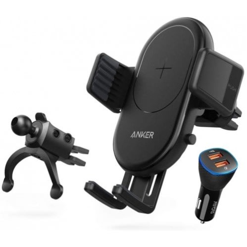 2 In 1 Fast Wireless Car Charger With Air Vent Phone Holder