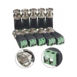 20 Pack/10 Pair Bnc Male And Female Connectors - Bnc Video Balun Connector