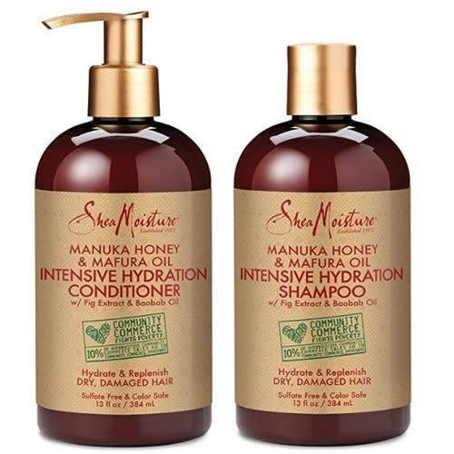 Shea Moisture Manuka Honey & Mafura Oil Intensive Hydration Shampoo & Conditioner -13 Fl. Oz.