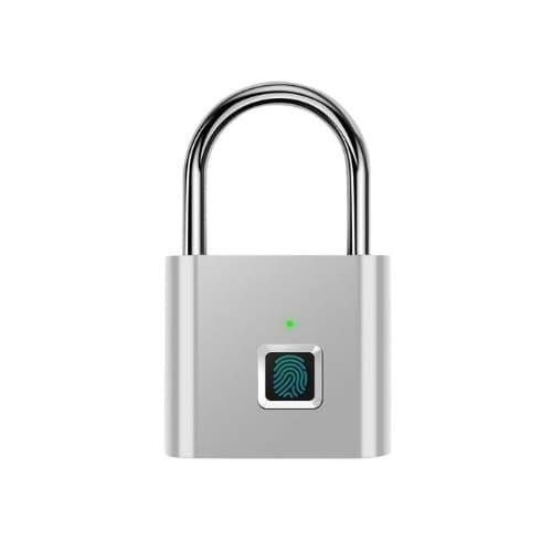 Fingerprint Smart Padlock - Silver - 74mm X 46mm