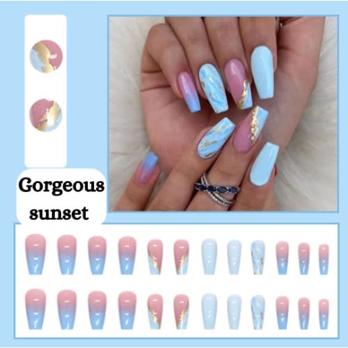 Gorgeous Sunset Press on Nails - 24 pcs