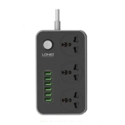 Ldnio Extension Cord With 3 Ac Sockets + 6 Usb Ports Charger