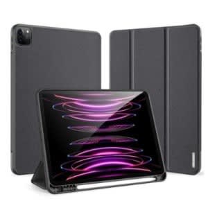 Leather Case With Pen Space Domo Series For Ipad Pro 11 - Black