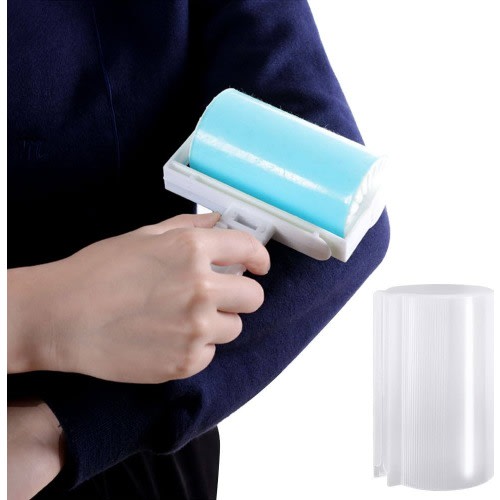 Sticky Lint Roller With Cover - Blue