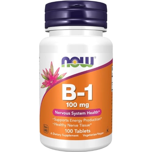 Vitamin B-1 Energy Production - Nervous System Health - 100 Mg - 100 Tablets