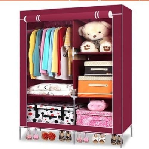 Mobile Wardrobe With Wheels - Red