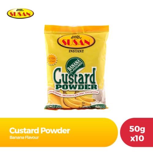 Amel Susan Banana Flavoured Custard Powder - 50g X10