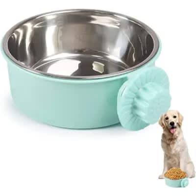 Pet Cage Hanging Bowl Blue