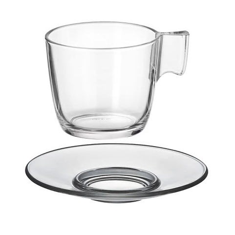Stelna/gottfinnande Mug And Saucer 23cl - Clear Glass