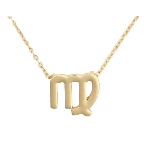 Gold Plated Zodiac Sign Necklace - Virgo