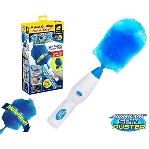 360° Hurricane Spin Electric Motorized Duster Feather Cleaning Brush