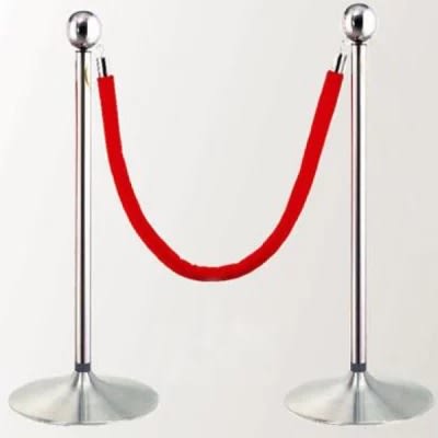 Crowd Security Control Barrier Stand Poles & Ropes - Red