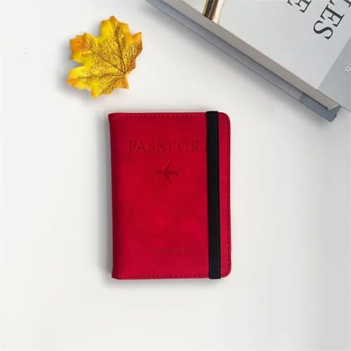 Travel Passport Cover  Red