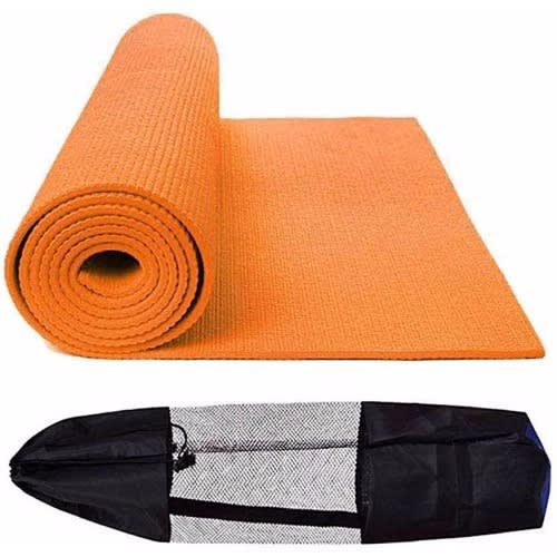 Yoga Mat With Anti-Skid - 4mm Thick Non-slip Exercise Mat - Orange