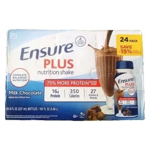 Ensure Plus Nutrition Shake Milk Chocolate 237ml - 24 Bottles