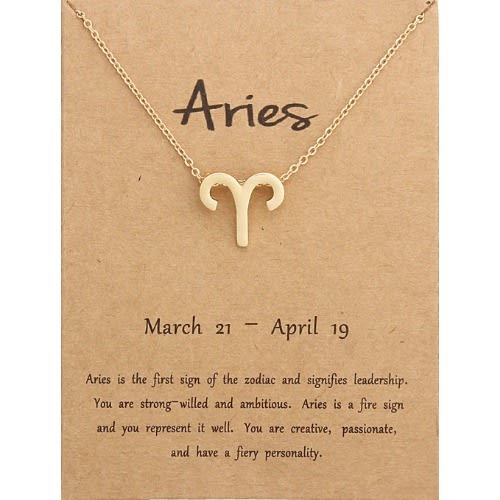 Gold Plated Aries Necklace