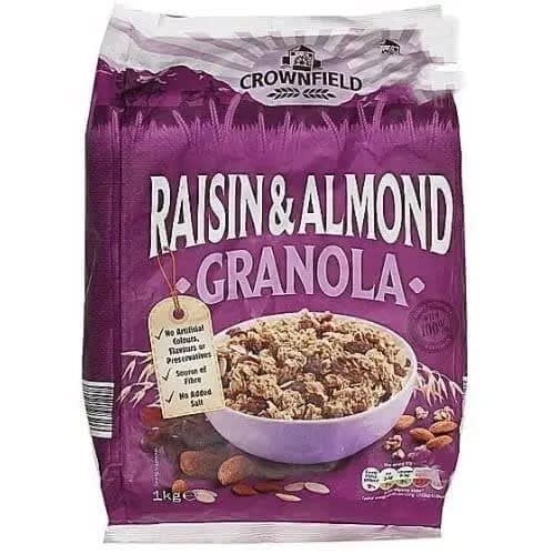Crownfield Raisin & Almond Granola Cereal - 1kg