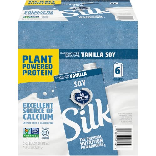 Vanilla All Natural Soymilk - 32-ounce Aseptic Cartons - pack Of 6