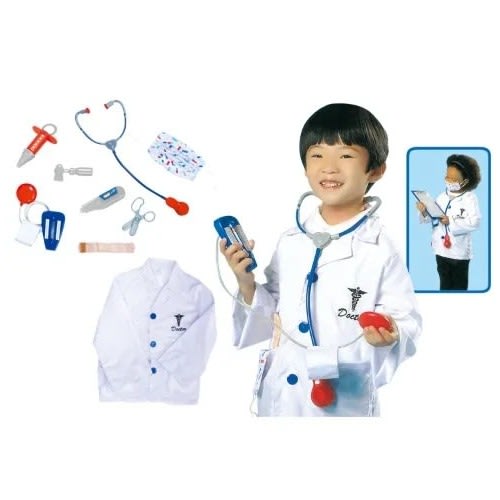 Kids Doctor's Costume School Kit
