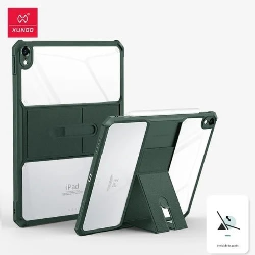 Shockproof Clear Case With Leather Magnetic Stand Case For iPad Pro - 12.9 Inch 2022