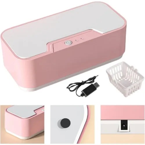 USB Powered Ultrasonic Jewelry Cleaner - Pink