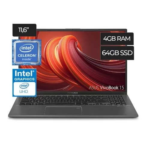 Vivobook L203na Laptop - 11.6” Hd Display - intel Celeron N3350 Processor - 4GB RAM - 64 HDD